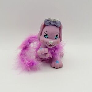 Fluffy Surprise Purple Dog Figure Vivid Imaginations Vintage Puppy Figure